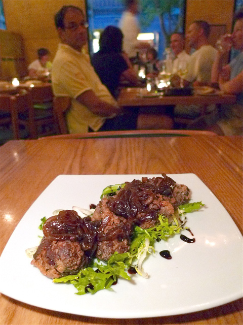Caramelized onions on crustiest chicken livers, a house signature. Photo: Steven Richter